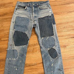 RARE Vintage Custom Patchwork Handmade Levi 501s